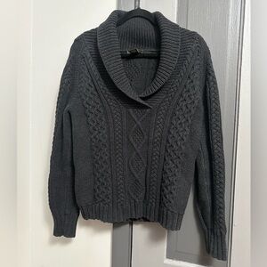 Eddie Bauer Charcoal Cowl Neck Sweater